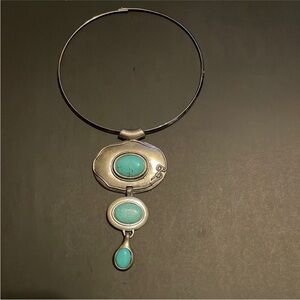Artisan Silver and Turquoise Necklace
